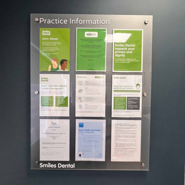 Smiles Dental Clonshaugh patient board.5